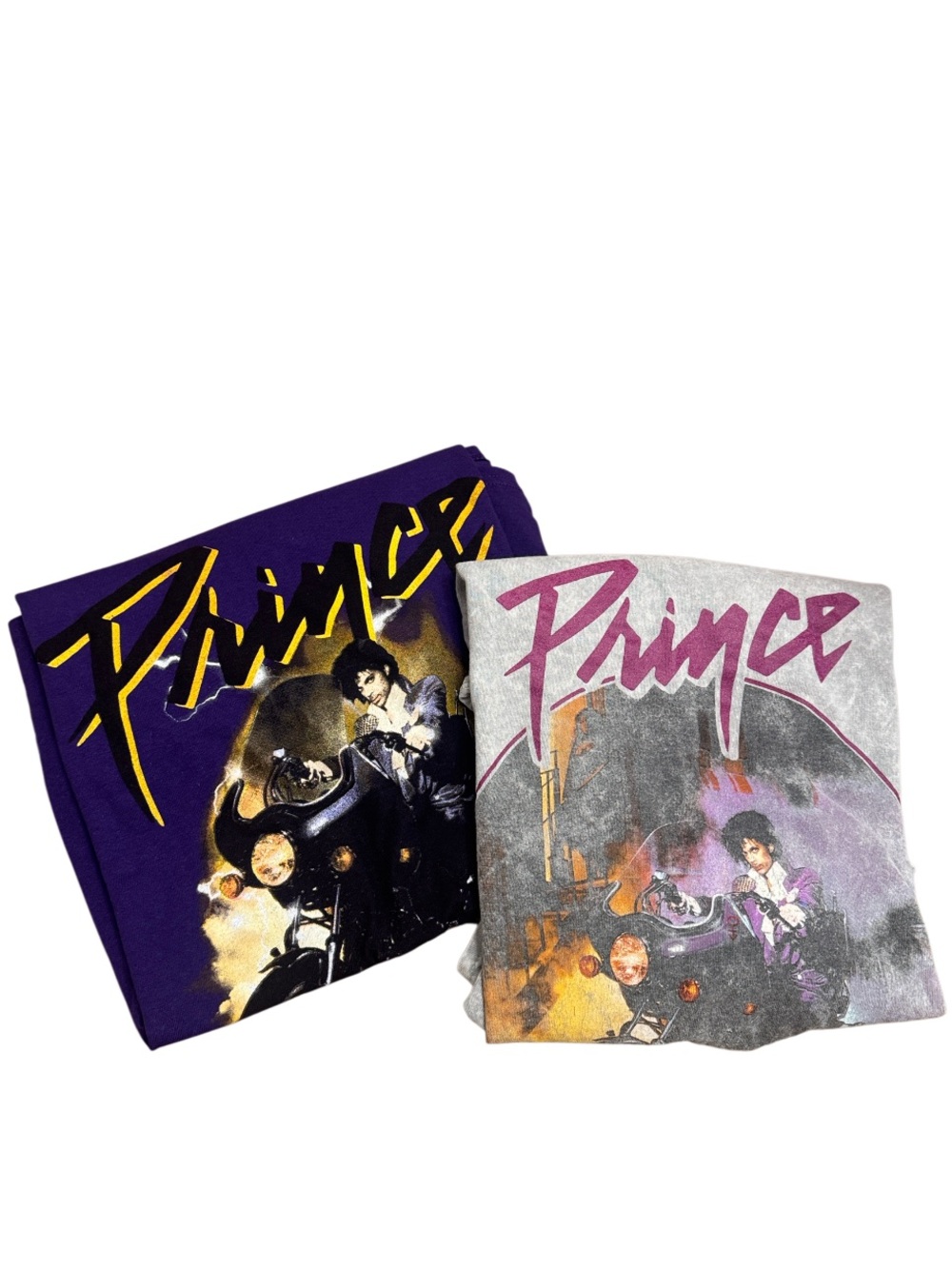 PRINCE Set Of 2 Graphic Tshirts, Shortsleeved 100% Cotton